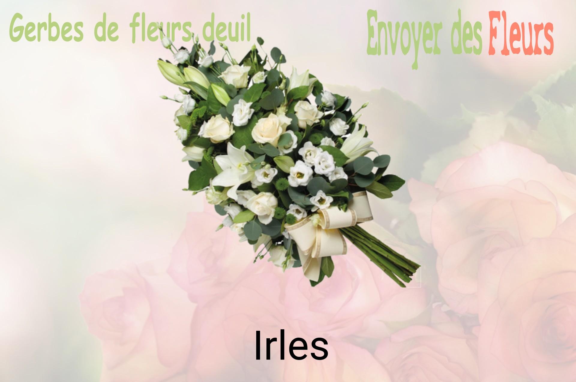 Gerbe de fleurs de deuil livrée à Irles